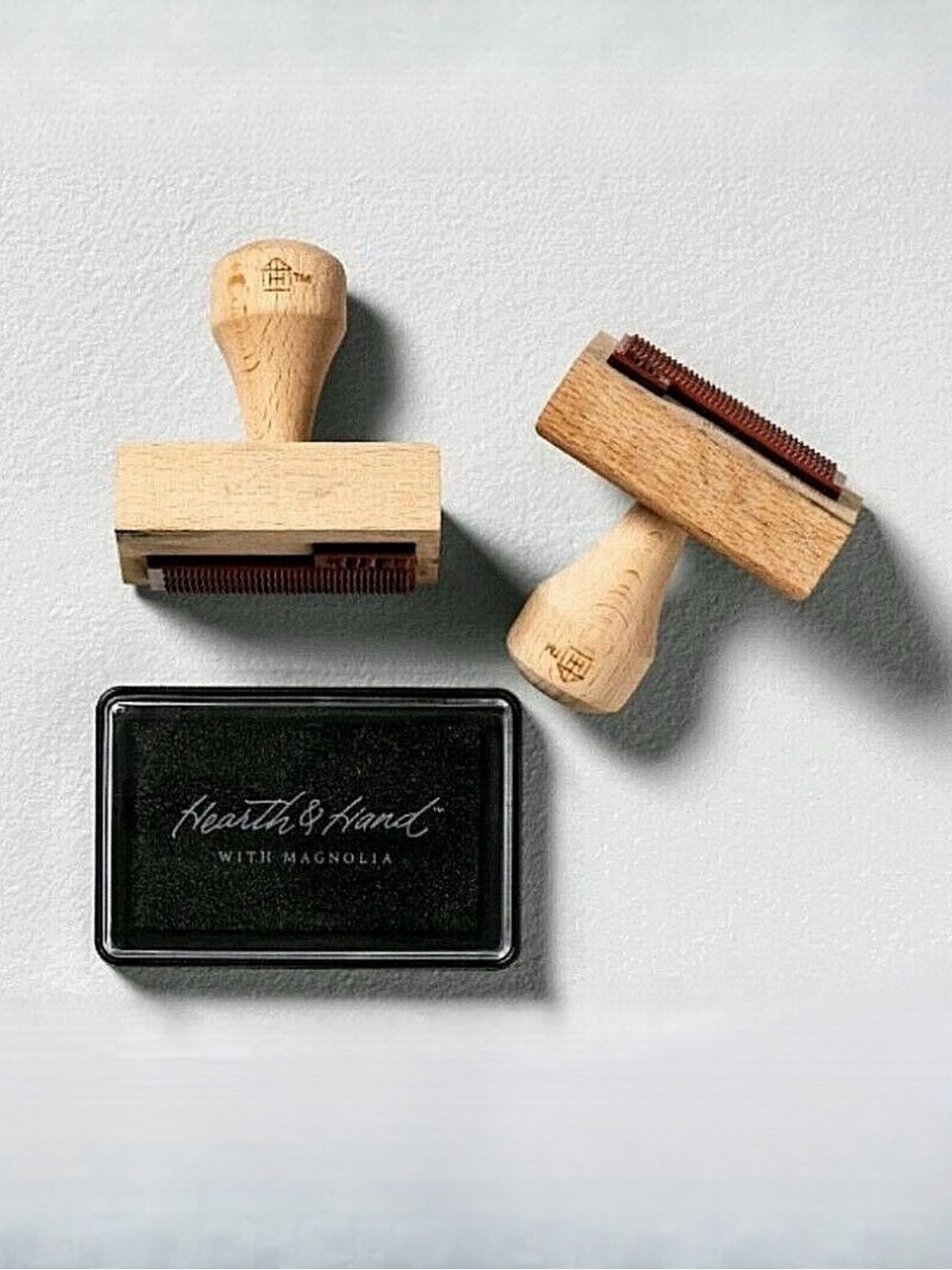 Hearth & Hand - To & From Stamp Set with Ink | New